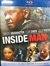 Inside Man New Blu-ray Denzel Washingtonjodie Foster Clive Owen Hi -def
