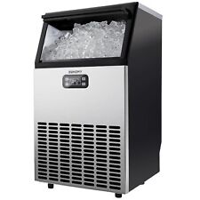 Euhomy Commercial Ice Maker 100lbs 24h Under Counter Stainless Steel Machine