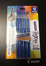 Pilot Frixion Ball Color Sticks Blue Gel Ink Erasable 4 Pens