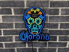 10 Vivid Led Corona Haunted Skull Dia De Los Muertos Neon Sign Light Lamp Beer