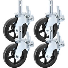 4pcs Scaffolding Caster 8 X 2 Black Wheels W Locking Brakes 1-38 4400lbs