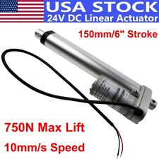 Electric 6 Linear Actuator Heavy Duty 750n 10mms Dc 24v Motor For Rv Auto Car