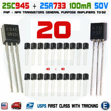 20pcs 10 Pairs Of 2sa733 2sc945 A733 C945 To-92 Audio Transistor Kcs945 Usa