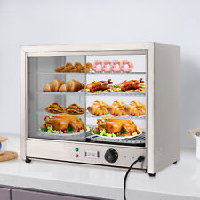 4-tier Commercial Food Warmer Display Case Countertop Pie Pizza Cabinet 800w