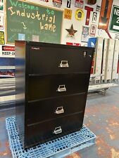 Fireking 4-drawer Lateral Fireproof File Cabinet - Black W Key 4-4422-cbl