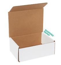 8 X 6 X 3 White Corrugated Mailing Shipping Boxes Ect-32b Folding Mailers