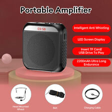 8w Portable Voice Amplifier Megaphone Mini Audio Speaker With Microphone New