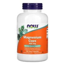 Now Foods Magnesium Caps 400 Mg 180 Veg Capsules