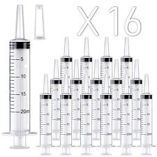16 Pack 20ml Large Plastic Syringe Large Syringes Without Needle For Scientific
