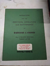 Bardons Oliver Operator Service Maintenance Manual Lathe 2 1948 Shop Book