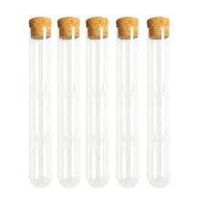8pcs Glass Test Tubes Set Tubes With Stoppers For Scientific Liquid Storage New
