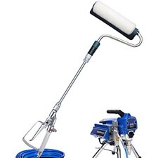 Airless Hvlp Power Self Paint Roller W Spray Gun Extension Pole For Graco
