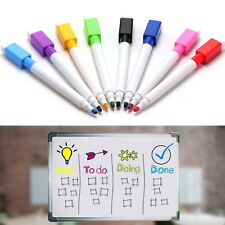 Set Of 8 Colors Dry Erase Markers Pen Whiteboard Fine Tip For Fridge Boards