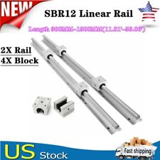 2x Sbr12 Linear Rail Guide Shaft Rod L3001500mm 4x Sbr12uu Bearing Blocks Cnc