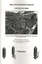 Lunkenheimer Company Brass Steam Whistles Book Manual Catalogue Oiler