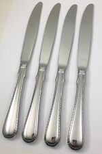 4 Lenox Williamsburg Feather Edge Glossy 188 Stainless Dinner Knives Flatware