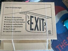 New Hibbell Dual Lite Edge Lit Led Emergency Exit Sign Lecsrxwe Ceiling Mount