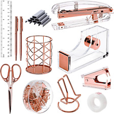 Eoout Rose Gold Desk Accessories Office Supplies And Accessories Set Acrylic S