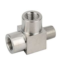 304 Stainless Steel Pipe Fitting Straight Tee Npt 14 Male X Two Female N898