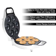 Chef Buddy Nonstick Mini Donut Maker Machine For At-home Doughnuts White