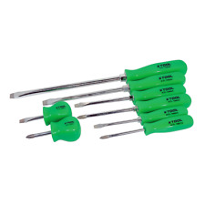 K-tool 19900 8-pc Screwdriver Set With Green Square Handles