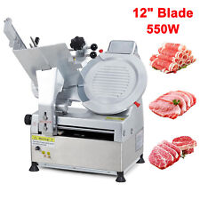 Automatic Meat Slicer 12 Blade Food Frozen Deli Slicer Commercial Home Use 550w