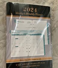 2024 Weekly Monthly Planner 5.5x8.5 Pages 7 Hole Punched January - December New