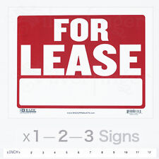 For Lease Sign Weatherproof Plastic Office Residential Commercial Property 9x12