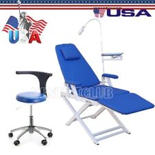 Portable Dental Chair Patient Chair Led Light Pu Leatherdentist Rolling Stool