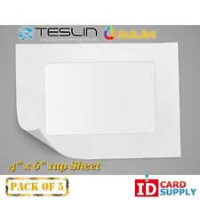Teslin Synthetic Paper - 4 X 6 Perforated 1-up Inkjet Sheet Pack Of 5