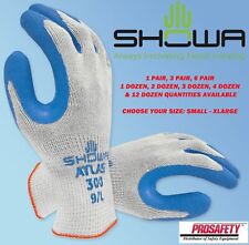 Atlas 300 Rubber Palm Coated Blue General Purpose Protective Work Gloves Sm-xl