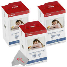 Three Pack Canon Kp-108in Color Ink 4x6 Paper Set For Selphy Cp910 Cp900