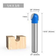 Core Box Router Bit 14 Shank Round Nose Milling Cutter Carbide For Wood Cnc