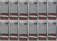 12 Pairs Mens Gray Snap-on Crew Socks Large Free Shipping Made In Usa New