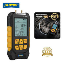 Autool Pt520 Digital Manometer Dual Port Air Pressure Meter Hvac Gas Tester
