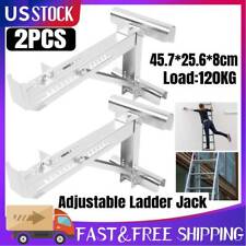 2x Body Ladder Jacks 120kg Load-bearing Ladder Support Holder For 20inch Width