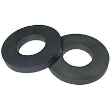 2 Pack Ceramic Ring Magnets Ferrite Strong Magnetic Material 1.75 Outerdiameter