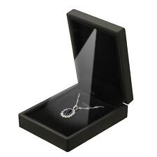 Led Light Pendant Necklace Gift Box Velvet Jewelry Storage Display Case For P...