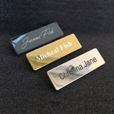Custom Engraved Metal Name Tag Badge With Pin Magnetic Name Tag Personalized Tag