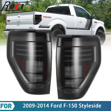 Smoke Led Sequential Tail Lights For 2009-2014 Ford F-150 F150 Pickup Brake Lamp