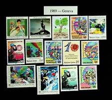 United Nations 1989 Human Rights World Bank Wmo Sports 14v Fine Mint Stamps