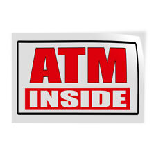 Decal Stickers Atm Inside Business A Vinyl Store Sign Label Business