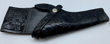 Vintage Eubanks S.a. Cowboy Holster Boise Idaho Hand Tooled Black Leather 6