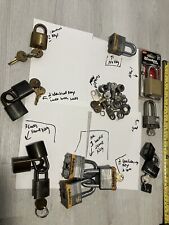 Lot Of 12 Vintage Padlocks Master Locks Wb Some Barrel Lock Parts