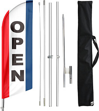 Open Feather Flag Open Flag For Business With Pole Kit And Ground Stake Open S