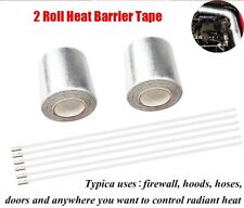2 Roll Heat Barrier Tape Fiberglass Shield Roll Exhaust Car Protection 5mx5cm Us