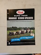 Vintage Oem Herd Sure Feed Broadcast Seeders-spreaders Farm Equipment Brochure