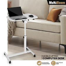 Portable Workstationrolling Swivel Laptop Deskstand Up Adjustable Height Table