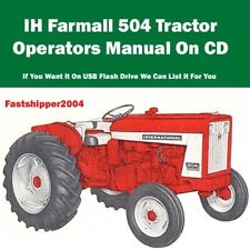 Farmall Ih International 504 Tractor Operators Owner User Instruction Manual Cd