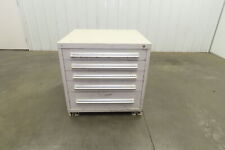 Stanley Vidmar Tool Cabinet 5 Drawer 28x30x30 White Repainted Lista Lyon